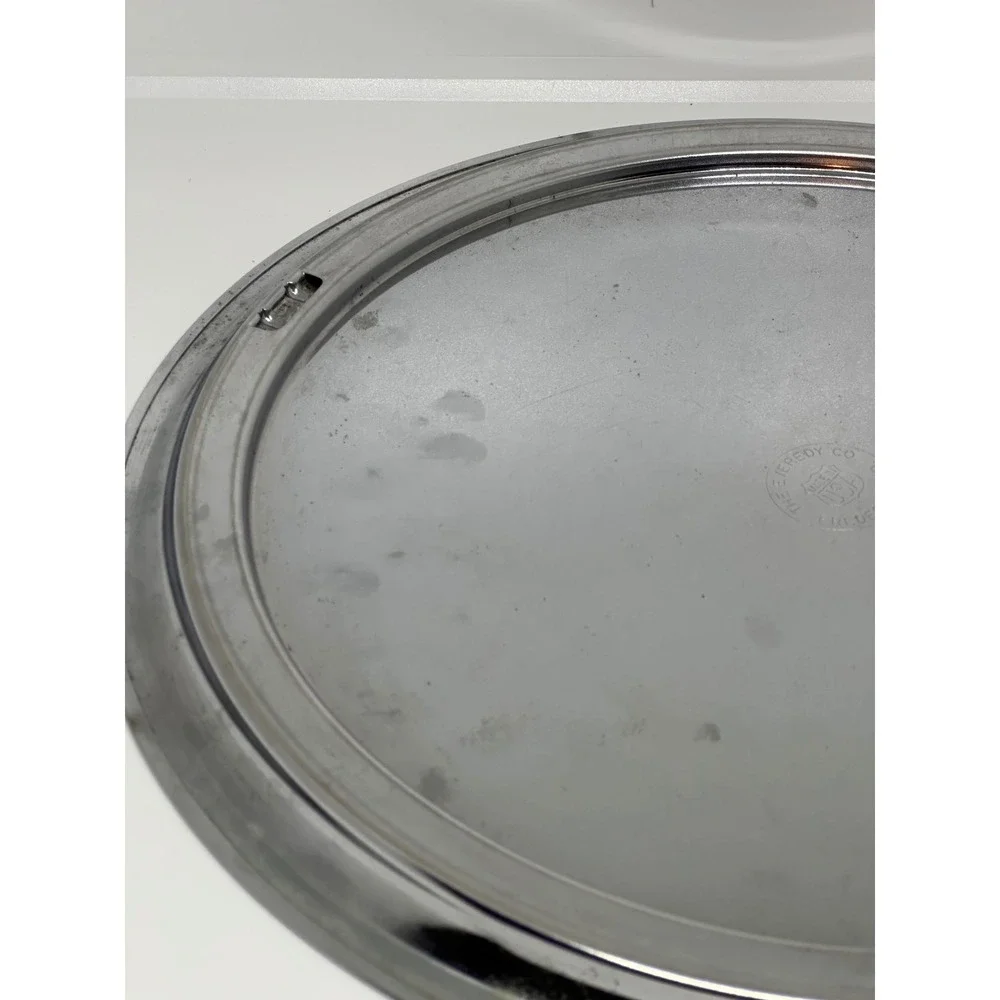 VTG Everedy Cake Carrier Chrome Silver Metal Locking Lid Tray Mid Century Modern